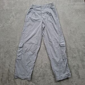 FP Movement Cargo Pants Sz XS Free People Mesmerize Me LT Gray Grunge Parachute